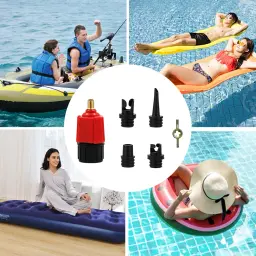 Adaptador de bomba de ar SUP 4 bicos padrão Conversor de bomba de ar Estrutura sólida para cama de barco inflável Stand Up Paddle Board - Image 3