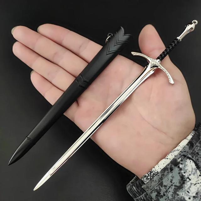 Espada Brilhante Narthil de Aragorn - Arma Medieval do Senhor dos Anéis, Ideal para Presentes e Brinquedos (18-22cm)