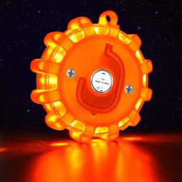 3 pçs led road flares luzes de advertência de emergência kit com base magnética & saco armazenamento para segurança na estrada carro caminhão piscando beacon - Image 4