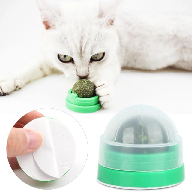 Bola de Catnip Verde Natural para Gatos - Brinquedo Saudável que Limpa os Dentes e Promove o Bem-Estar