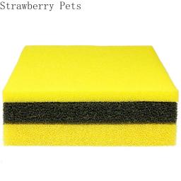 Espuma de filtragem para aquário, preto, azul, amarelo, 50cm x 50cm x 2cm, filtro bioquímico para tanque de peixes, almofada de esponja - Image 3