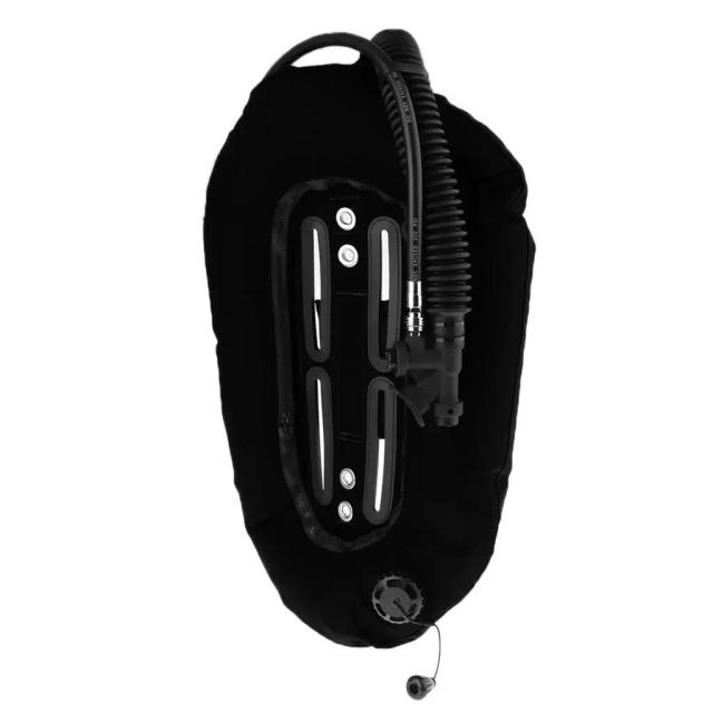 Mergulho Donut Wing Snorkel Compensador de Tubo Único na Cor Preta