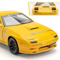 Mazda RX7 Alloy Sports Car Model, Diecast Metal Toy, Racing Car Vehicle Model, Simulação de som e luz Collection, Kids Gift, 1:24 - Image 5