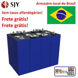 Frete grátis célula prismática SJY 3,2 V 280 Ah LiFePO4 do Brasil, bateria de lítio de 280 Ah para sistema de armazenamento de energia solar faça você mesmo de 24 V e 48 V, isenta de impostos - Image 1