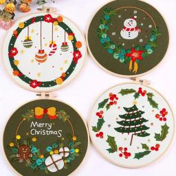 DIY Cross Stitch Bordado Starter Kit, Arte De Costura Iniciante, Pintura Artesanal Dos Desenhos Animados, Decoração De Natal, Boneco de neve - Image 1