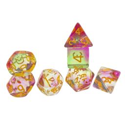 Poliédricos para jogos de mesa, Material de festa, Role Playing, Tabuleiro, Jogos de cartas, Acrílico, D4-d20, 7x - Image 4