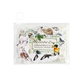 Journamm-Decoração Adesivos Materiais, Kit Combo de Papel, Colagem Lixo Diário, Suprimentos DIY Scrapbooking, Flor de arte, 200pcs por pacote - Image 5