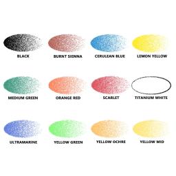 Conjunto de tinta acrílica à base de água, impermeável, pronto para aerógrafo para modelos sapatos, madeira, tecido, couro, garrafas de 30ml, 12 cores - Image 4