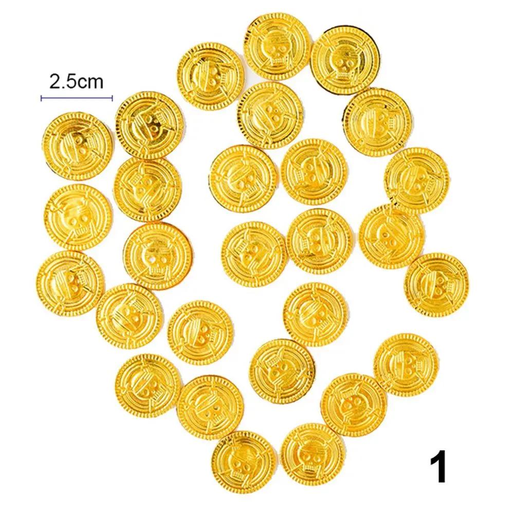 Moedas De Ouro Pirata, Moeda Do Jogo, Favores De Cosplay, Crânio Do Tesouro, Festa De Halloween, 50Pcs - Image 1