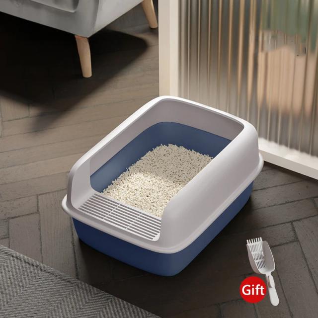 Caixa de Areia Anti-Respingos para Gatos Pequenos - Bandeja Ideal para Gatinhos