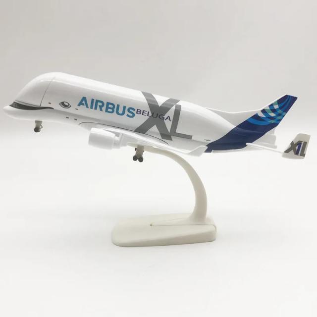 JASON TUTU Beluga Air Bus Modelo de Avião Diecast Metal 20cm Colecionável