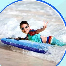 Prancha portátil inflável ao ar livre para adultos e crianças, Kickboard leve, Sea Surfing Wakeboard, Safe Swimming Bodyboard - Image 4