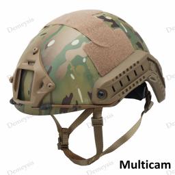 Capacete tático rápido para Airsoft Paintball, capacetes de combate, esportes ao ar livre, equipamento protetor de cabeça, MH PJ Casco - Image 3