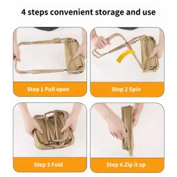 Cadeira de acampamento dobrável portátil com saco com zíper, assento Slacker ao ar livre para churrasco, pesca, jardim, praia - Image 5