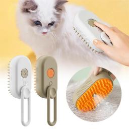 Escova de cabelo elétrica a vapor para gatos, Pente de vapor, Massagem Grooming, Depilação, Spray de água, 3 em 1 - Image 4