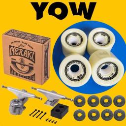 Caminhões de skate YOW land surf genuínos suportes longboard com rodas e rolamentos juntos prato, nível de boa qualidade - Image 2