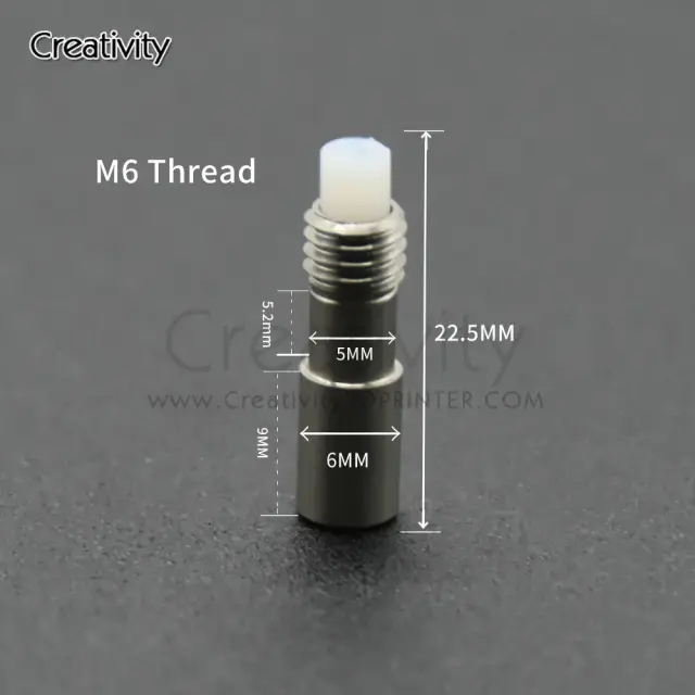 Heatbreak Bi-metal para Ender 3 S1 e Sprite: Garganta de Liga de Titânio para Impressão 3D de Alta Performance
