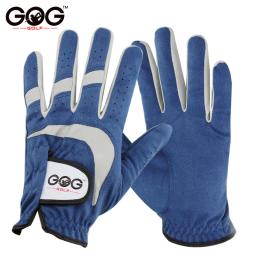 Luva de golfe para homens 1pc azul esporte tecido respirável mão esquerda direita nova marca dropship fita mágica luva tênis beisebol - Image 3
