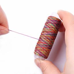 Linha de costura branca preta 40s/2 ferramentas de costura estofando suprimentos fios de costura de poliéster linha de costura de mão para máquina de costura - Image 3