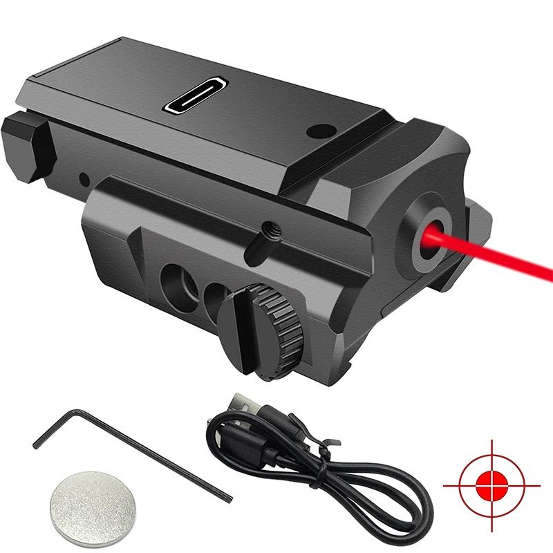 Caça Red Dot Visão Laser, Picatinny Visão Rail para Rifle, Glock, Pistola, Airsoft, Tiro Tático, comprimento de onda 650nm - Image 1