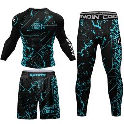 Kimono masculino MMA t-shirt e calças conjuntos, Jiu Jitsu, Mma, MMA Shorts, Bjj Rashguard, ginásio, camisas de boxe, novos esportes - Image 2