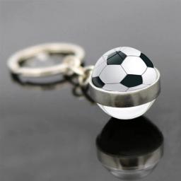Basquete Voleibol e Rugby Padrão Bola De Vidro Pingente, Moda Esportes Chaveiro, Chaveiro, Presentes De Negócios, Futebol Ornamentos - Image 5