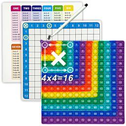 Multiplicação Prática Jogos de Tabuleiro com Erasable Card Pen, Times Table Learning, Matemática Brinquedos Pop, Manipulativos, Papelaria Infantil, 1-12 - Image 1