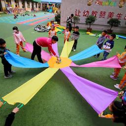 Big Rainbow Parachute para crianças, brinquedos ao ar livre, brinquedo de treinamento físico, tendas de jogos esportivos, guarda-chuva brinquedo, octogonal - Image 2