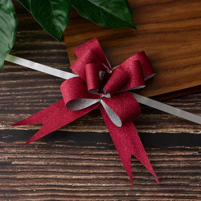 Conjunto de 10 Fitas Brilhantes com Projeto de Flor para Embrulhar Presentes em Casamentos, Aniversários e Festas