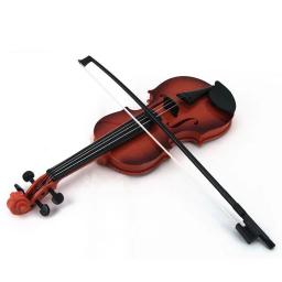 Simulação de corda ajustável instrumento musical brinquedo de violino para crianças iniciantes presente de festa de aniversário (cor aleatória) - Image 1