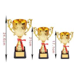 Troféu de Ouro Modelo de Plástico, Pequeno Prêmio Cup, Escola Recompensando Fornecimento, Competição Lembranças de Futebol, Artesanato Infantil Prêmios - Image 6