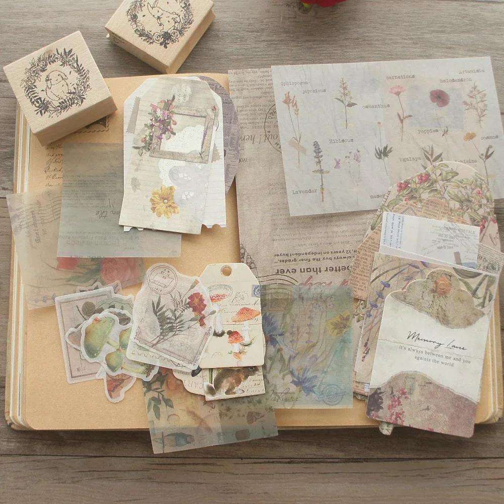 Adesivo de papel para desenhos flores e borboletas, conjunto de 27 peças faça você mesmo como artesanato criativo, fundo de papel, scrapbooking - Image 1