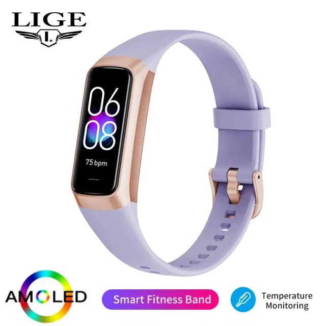 LIGE Relógio Inteligente AMOLED para Homens e Mulheres 1.1" Tela