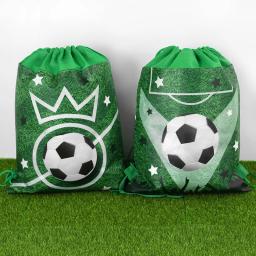 1/3 pçs futebol não tecido sacos de cordão mochila tema esportivo festa de aniversário crianças presentes de futebol saco suprimentos de chá de bebê - Image 3