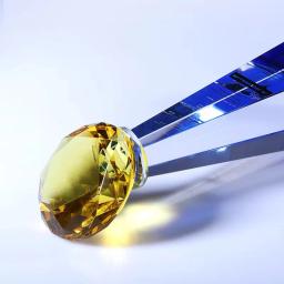 Personalizado colorido diamante cristal troféu, lembrança, artesanato de vidro, eventos esportivos, prêmios campeões, presentes, decoração para casa, livre - Image 5