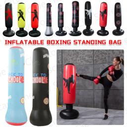 Saco de perfuração para adultos e crianças Saco de boxe inflável Saco de areia soco Alvo de treinamento Alívio de pressão Equipamento de fitness - Image 1