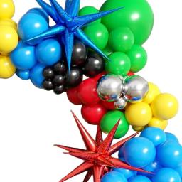 Conjunto de estrela-como balão de alumínio e grinalda, conjunto de 137 peças, decoração para festas de aniversário e juventude - Image 4