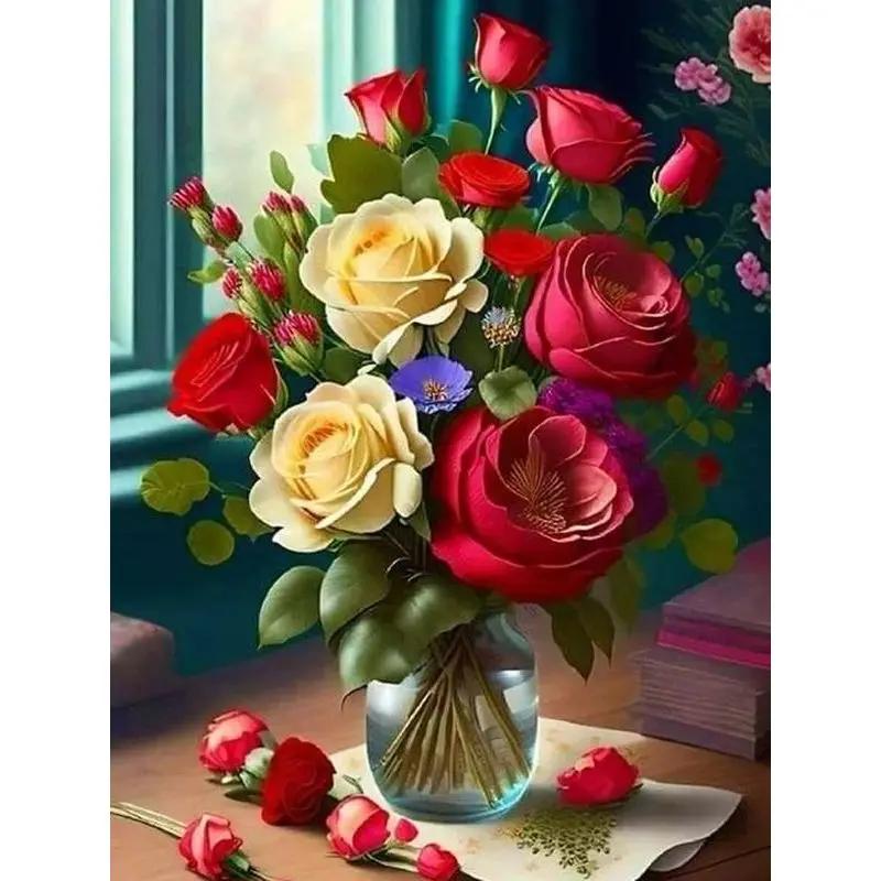 SDOYUNO-foto por número Kits de pintura para adultos, DIY Quadro desenho sobre tela, Flores Pintura, presente original, Decoração para casa, Mod - Image 1