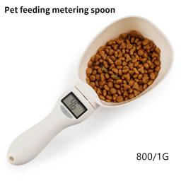 Tigela de alimentação digital para produtos para animais, colher medidora, alta qualidade, balança eletrônica para cão e gato, G, ml, xícara, oz, 800g, 0.1g - Image 2