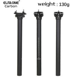 ELITA ONE Selim de fibra de carbono para MTB/bicicleta de estrada 27,2/30,9/31,6 mm de diâmetro leve 130g com parafusos de titânio - Image 1