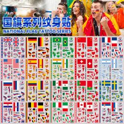 Bandeira Nacional Tatuagem Adesivos, Jogos de Maratona, Mundo De Futebol, Top 32, Festa, Adesivos Temporários, Fãs, 2Pcs - Image 3