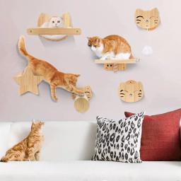 Parede de madeira Escalada Quadro para Gatos, Mobiliário Hammock, Escada Macia, Home Resto, Entretenimento, Pet Shop - Image 6