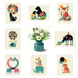 Raposa 60x75cm pintura por número kits de pintura em tela artesanato arte diy acrílico imagem por números animais dos desenhos animados moderno para decoração de casa - Image 1