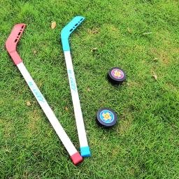 Bastão de hóquei no gelo para crianças, ferramenta de plástico para treinamento, esporte de inverno, serve para 3 a 12 anos, 2 sticks e 2 ball, 4 peças - Image 3