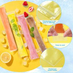 200 sacos descartáveis do molde do picolé do gelo bpa livre tubos do congelador com selos zip para smoothies de frutas varas de iogurte vem com funil - Image 3