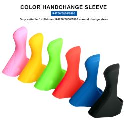 Bicicleta engrenagem Shift Brake Lever Cover, Brake Grips, Capuzes de silicone, Road Bike Shifter Protector, Shimano 105, ST-4700, R5800, R6800 - Image 2