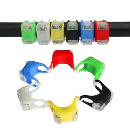 Bicicleta led luz 6th geração silicone duplo-olho luz de aviso de segurança da bicicleta alarme decoração luz com 2pcs cr2032 baterias - Image 2