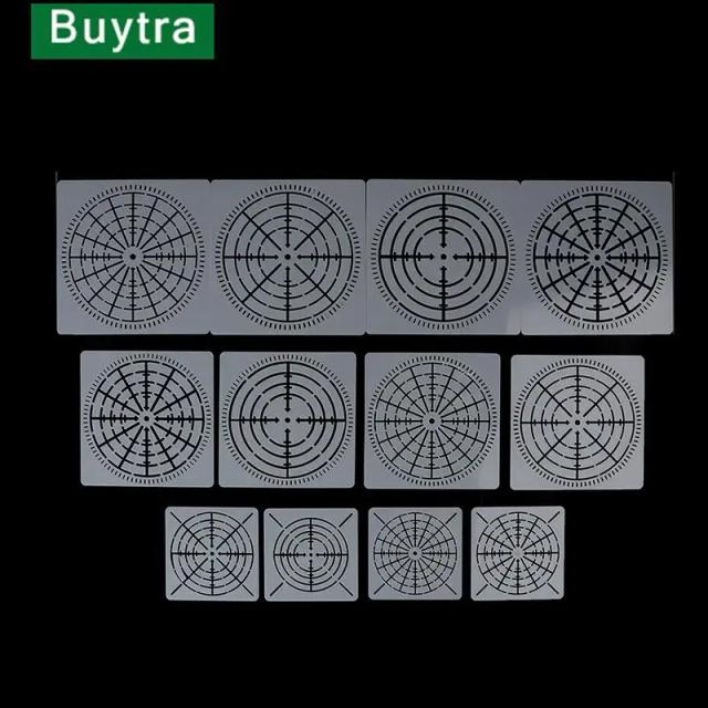 Modelos de Estênceis Reutilizáveis de Mylar - 12 peças para Pintura em Artesanato, Móveis e Decoração de Paredes