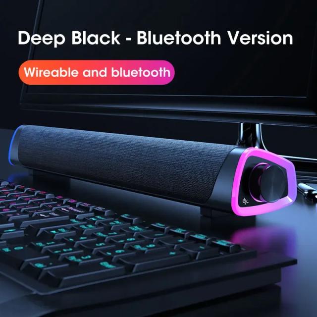 Barra de Som 4D Estéreo Bluetooth 5.0 para Notebook e PC