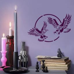 Reutilizável Águia Pintura Stencil Template, Arte e Artesanato Stencils, Hollow Out Desenho, DIY, 11.69x8.27 Polegada - Image 2